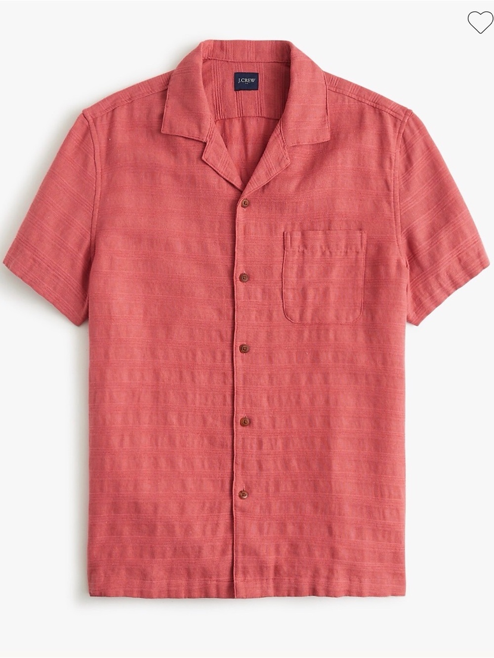 Jcrew factory men’s short sleeve textured camp shirt size large